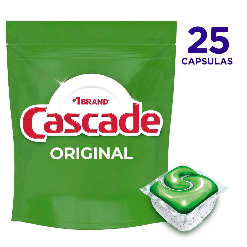Detergente en Cápsulas para  Lavaplatos Cascade x25 Und