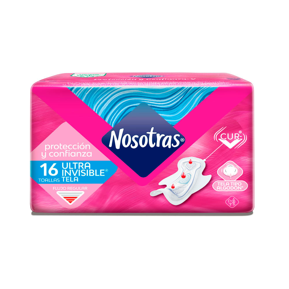 Toalla Higiénica NOSOTRAS Ultra Invisible Tela x16 Und