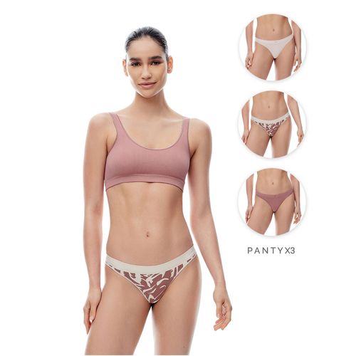 Panty Tipo Tanga en Seamles Femenino Trio Dax Gef