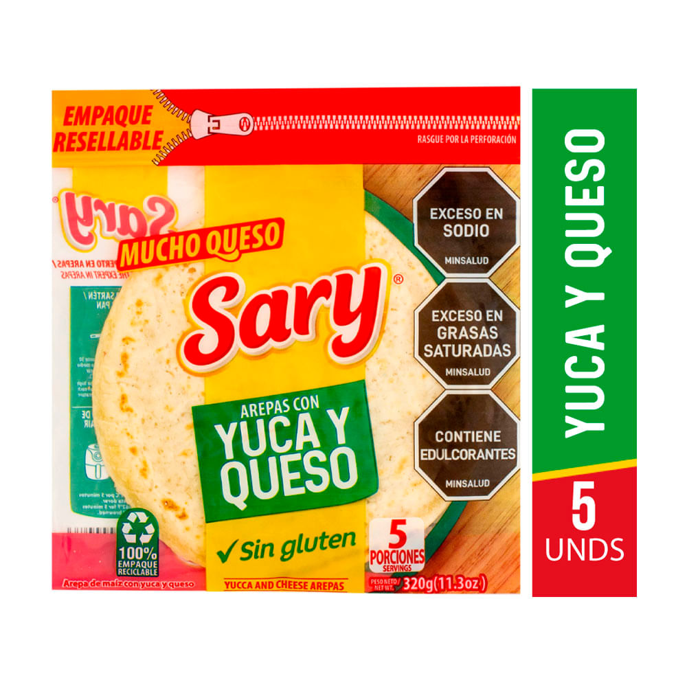 Arepas Sary Con Yuca Y Queso x5und x320g