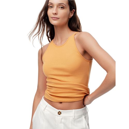 Camiseta con Tiras Tejido de Punto Algodón Femenino Lapi Gef Talla M