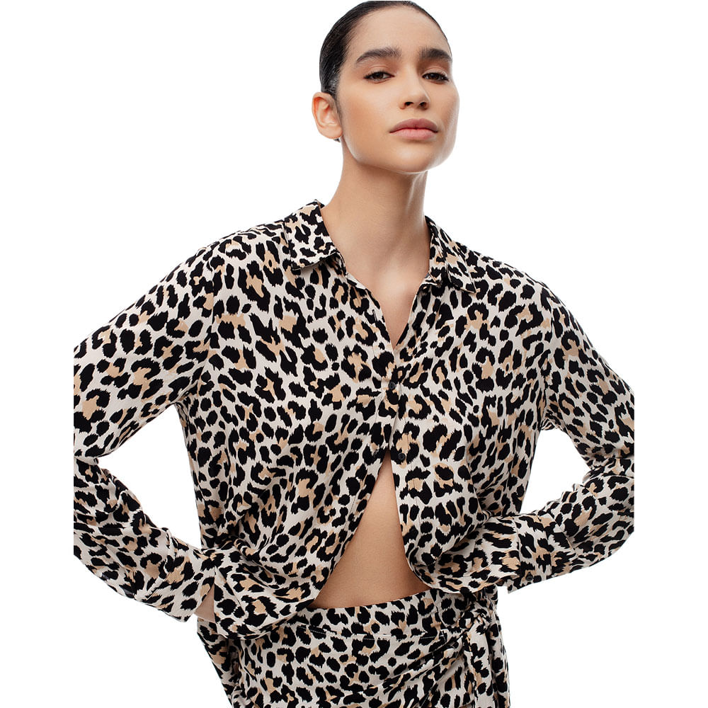 Camisa Manga Larga en Viscosa Femenino Elilena Gef