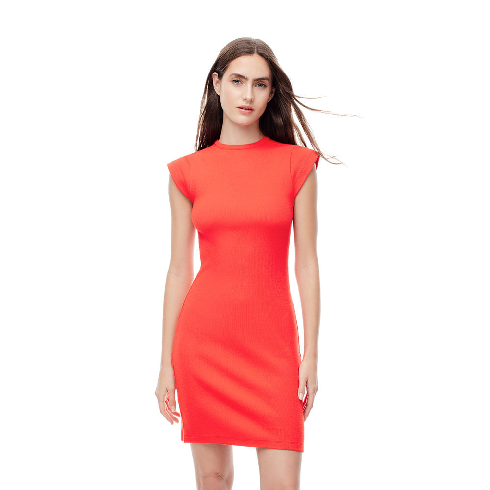 Vestido Corto Manga Corta en Algodón Femenino Lela Gef