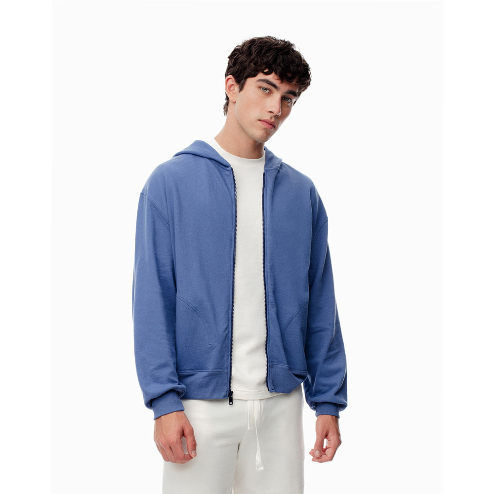 Buzo Regular Fit en Rib Algodón Masculino Fetury Gef