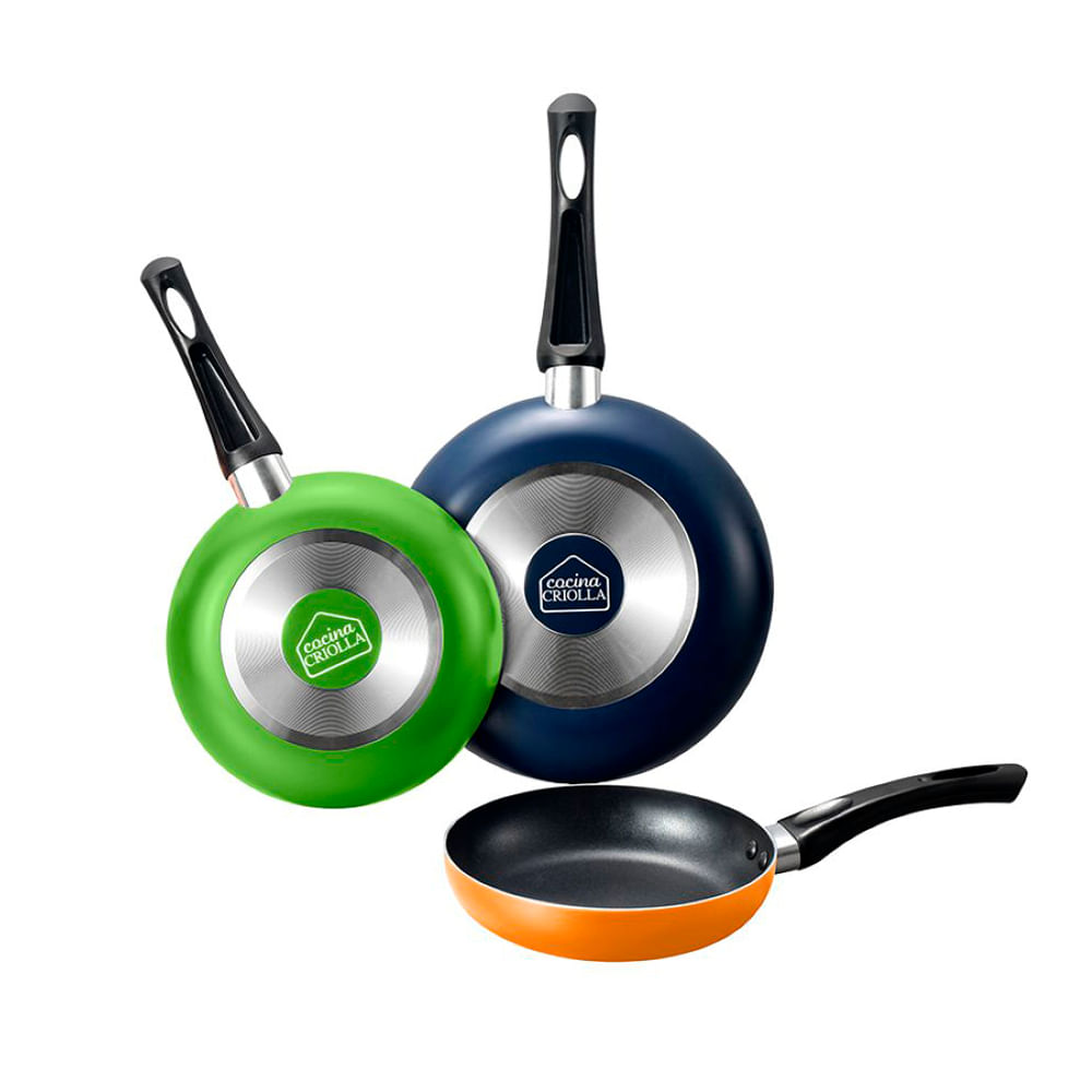 Set Sartén Cocina Criolla 18,20 y 24cm