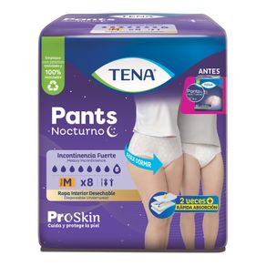 Ropa Interior absorbente Tena pants nocturno M x 8und