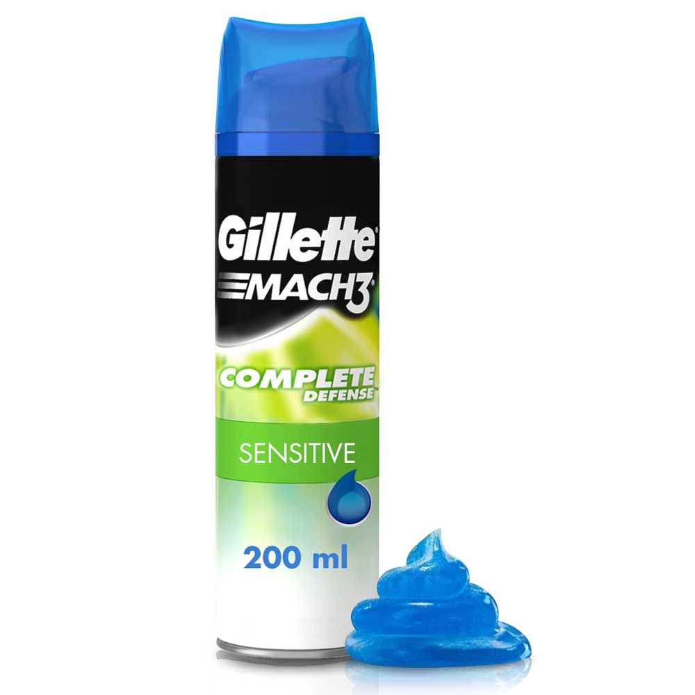Gel de afeitar Gillette Mach3 Sensitive para piel sensible x200ml
