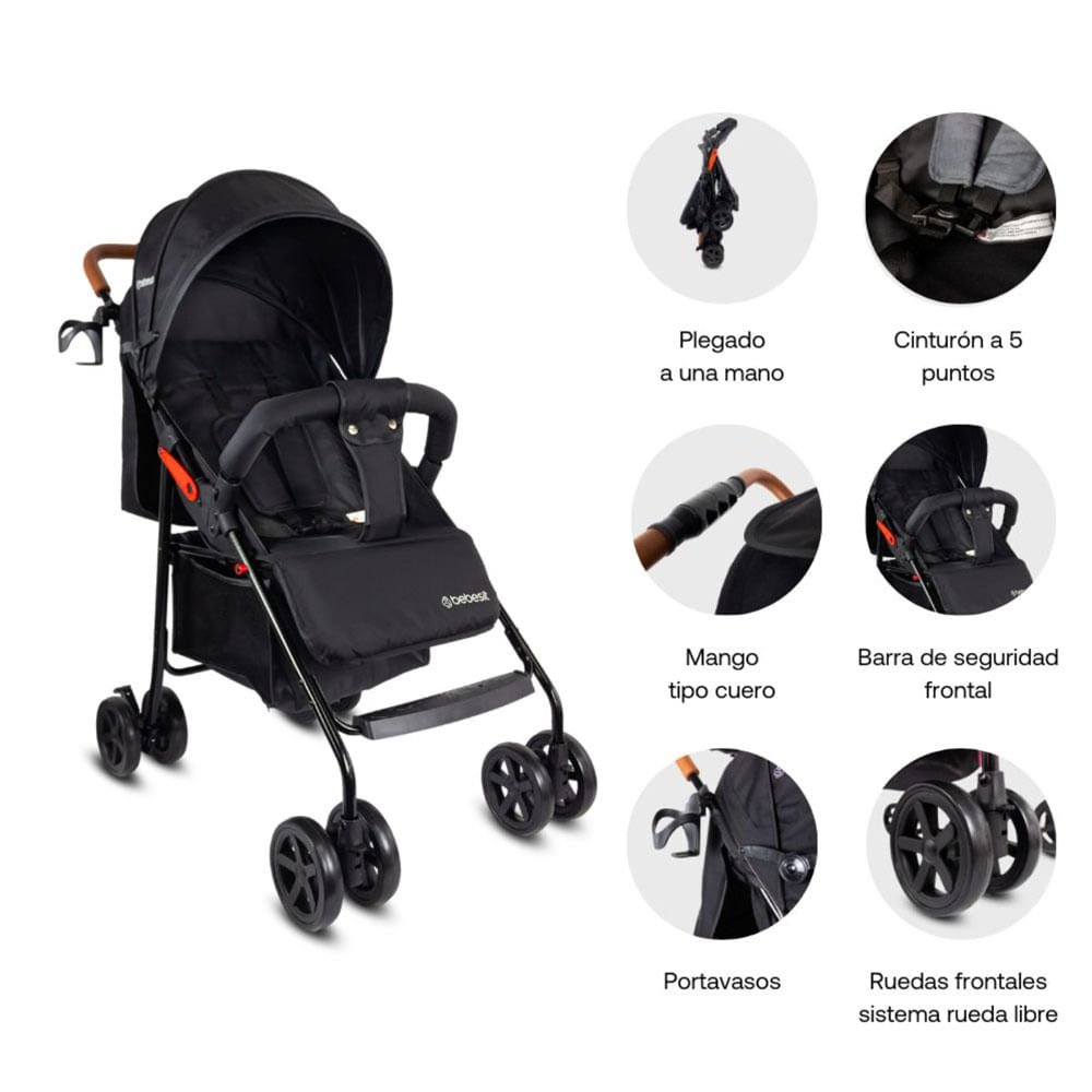 Coche Paseador Buggy Bebesit Negro