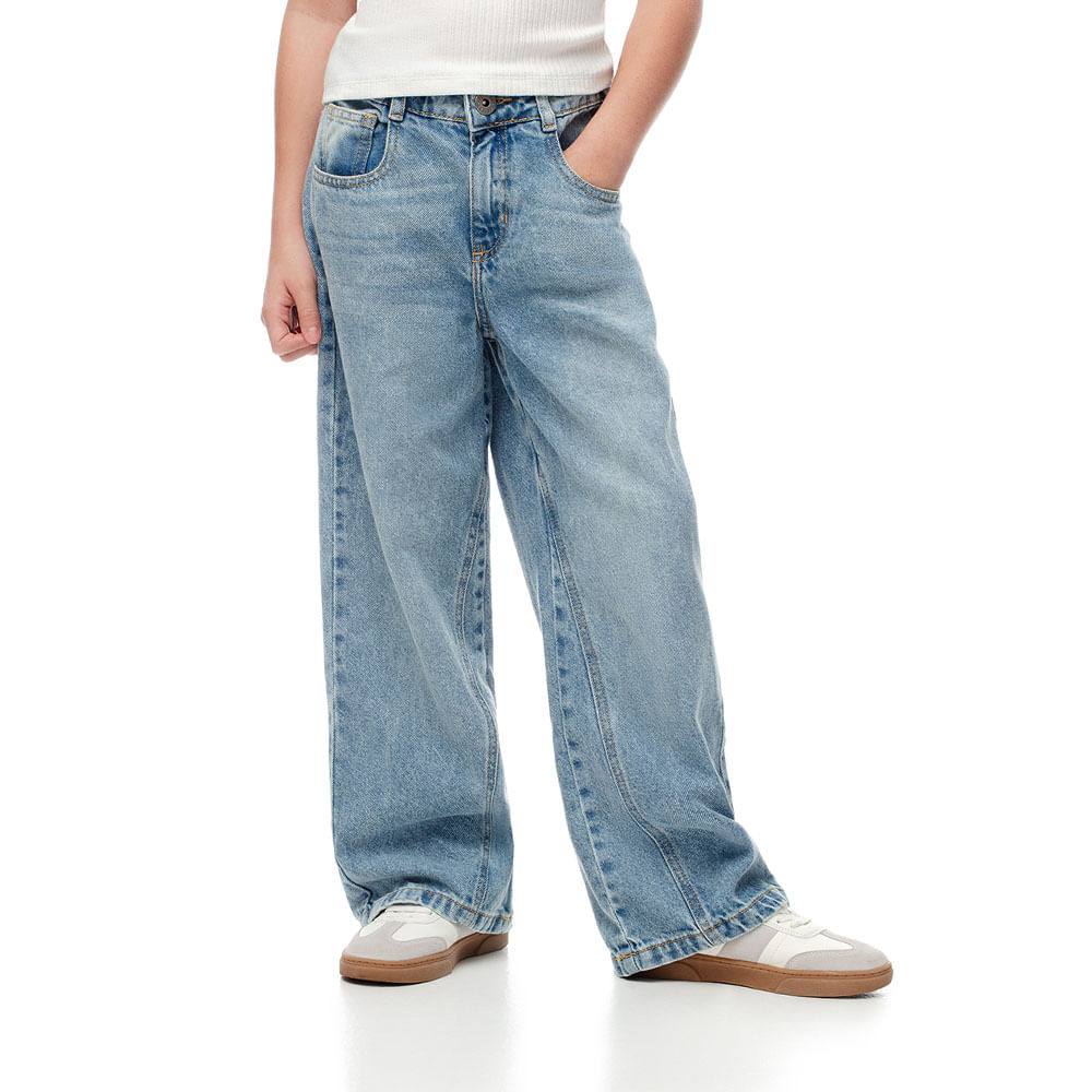 Jean Tiro Alto Strainght Kids Femenino Lisey Kd Gef