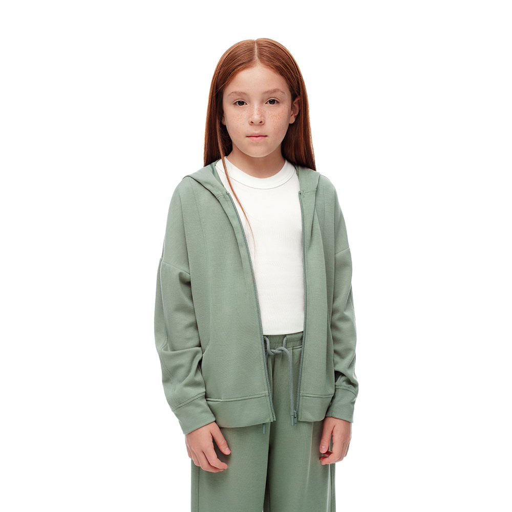 Chaqueta con Capucha y Bolsillos Kids Femenino Lajon Kd Gef