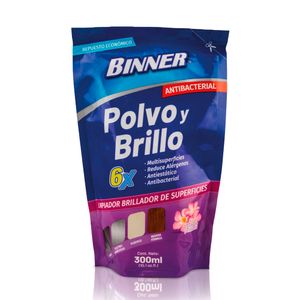 Removedor Binner Polvo y Brillo doypack repuesto x300ml