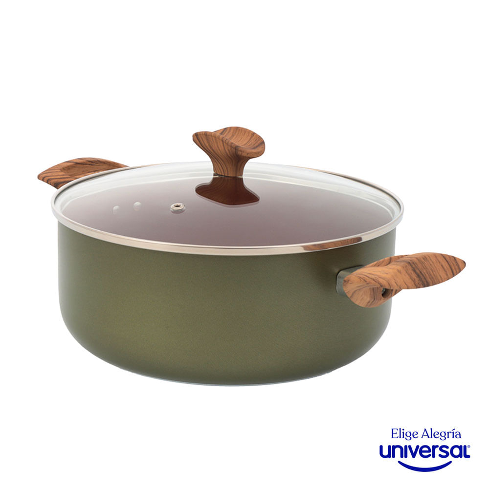 Olla Cuarzo 24cm + Tapa Vidrio Universal