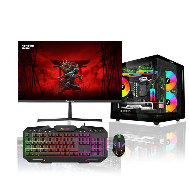 Computador Gamer  Ryzen 5 5600GT SSD M.2 1TB M2 RAM 16GB  MONITOR JANUS IPS 22" 100HZ Fuente 400W