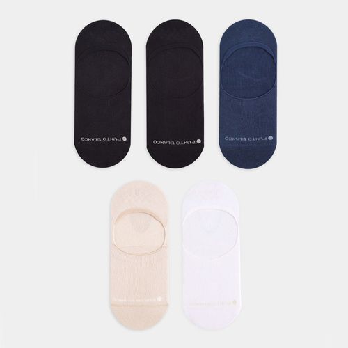 Medias Casuales Tipo Baletas Masculino Marbella X5 Punto Blanco