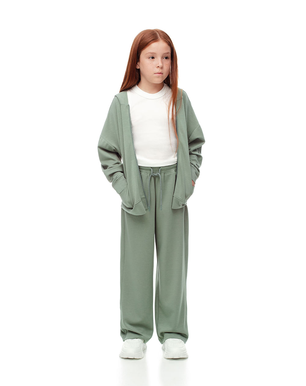 Pantalón Jogger Bota Ancha Kids Femenino Lekih Kd Gef