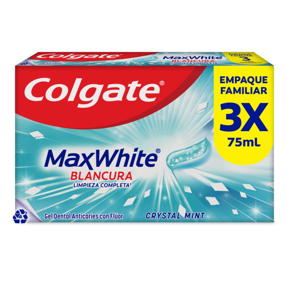 Crema Dental Colgate Max White Complete Clean x3 Und x75ml