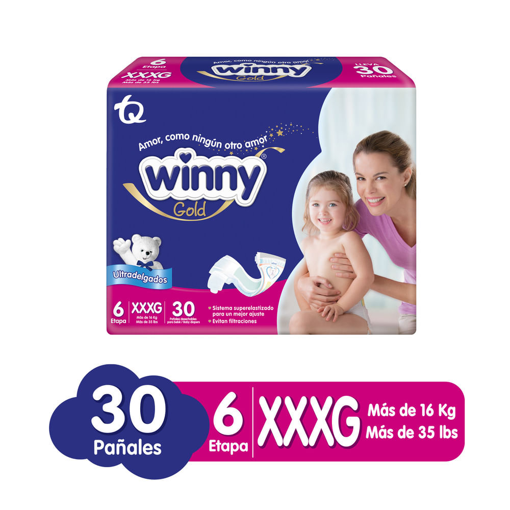 Pañales Winny Gold Etapa 6 30 un