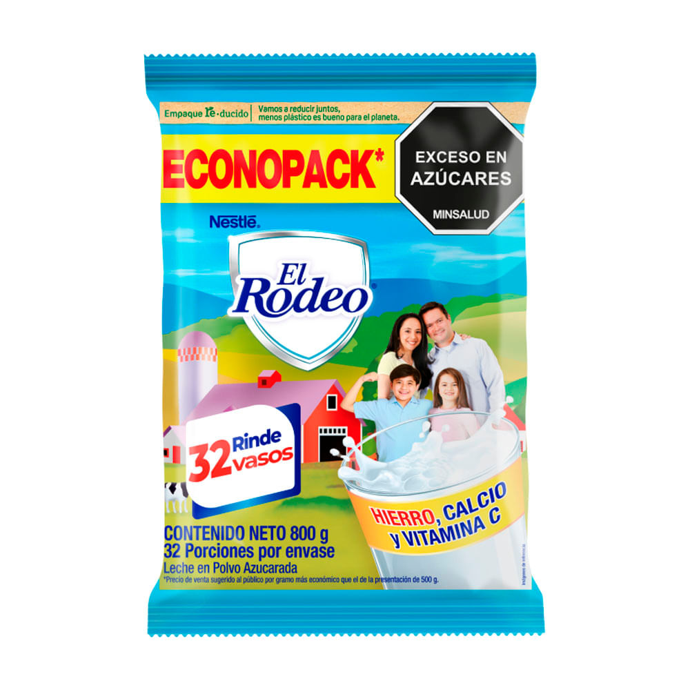 Leche Polvo El Rodeo Econopack x800 grs
