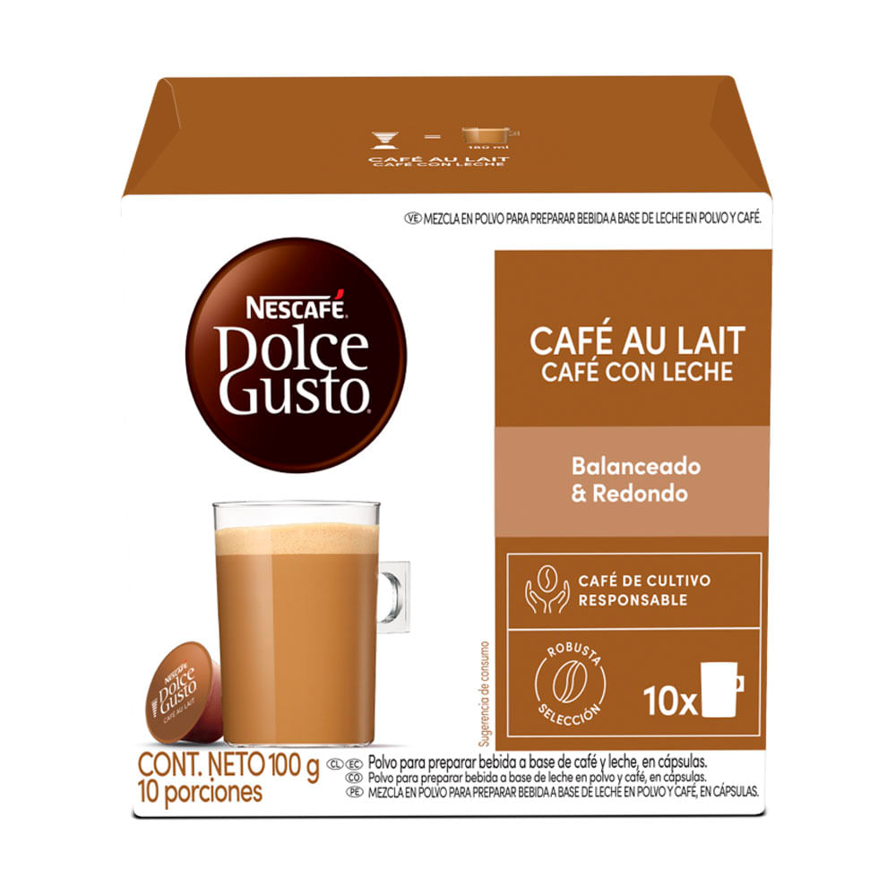 Capsula Dolce Gusto Café Au Lait x10 Und x10 grs