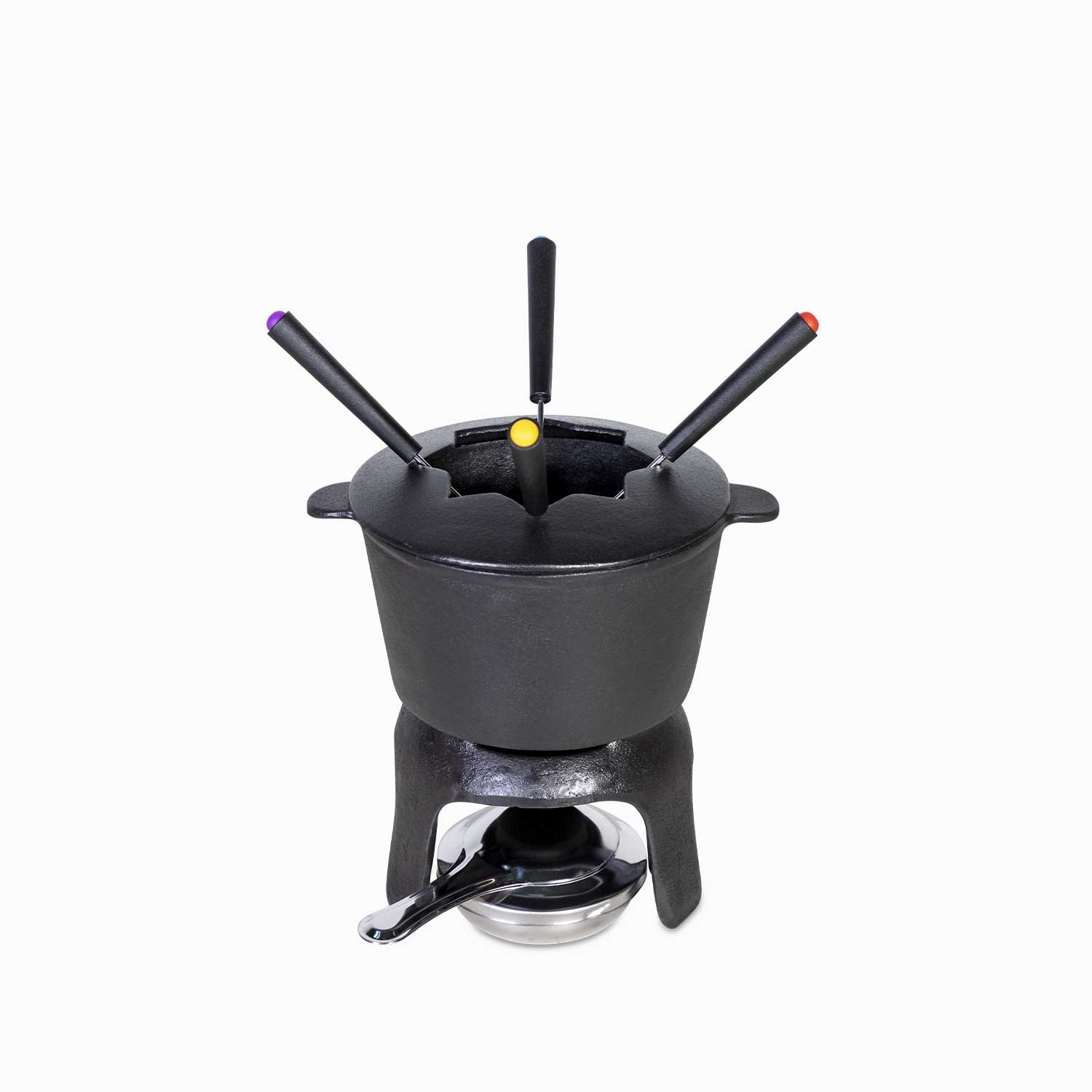 Fondue negro en hierro fundido