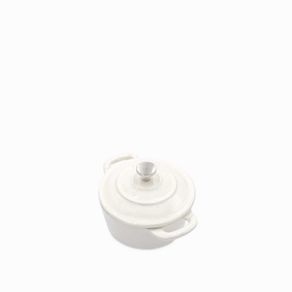 Mini olla blanca 10cm en hierro fundido