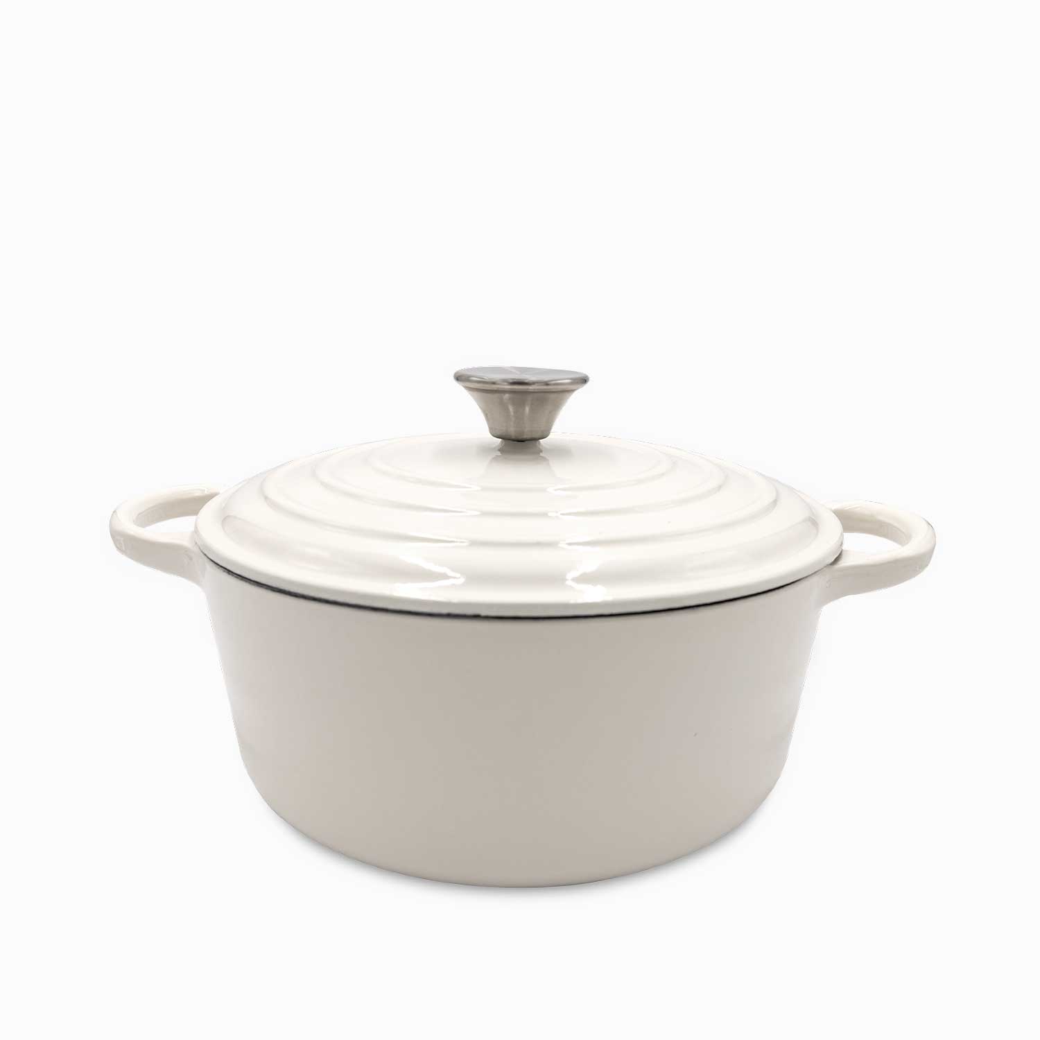 Olla blanca 24cm en hierro fundido