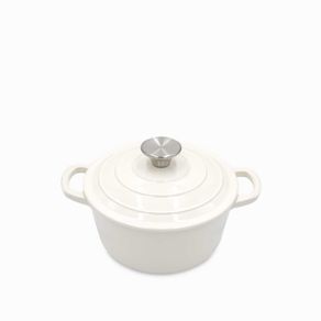 Olla blanca 20cm en hierro fundido