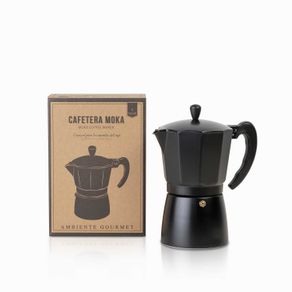 Cafetera Moka 9 tazas negra
