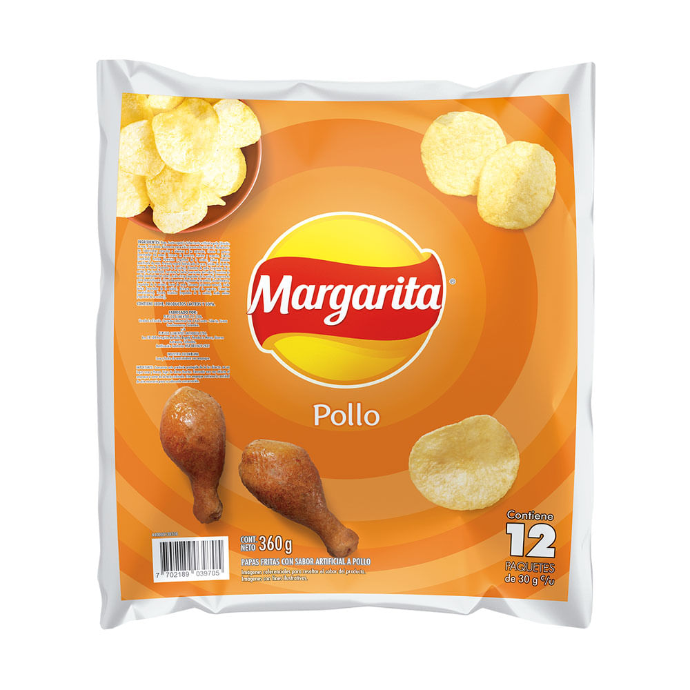 Papas Fritas Margarita Pollo X12 Unidades X300g