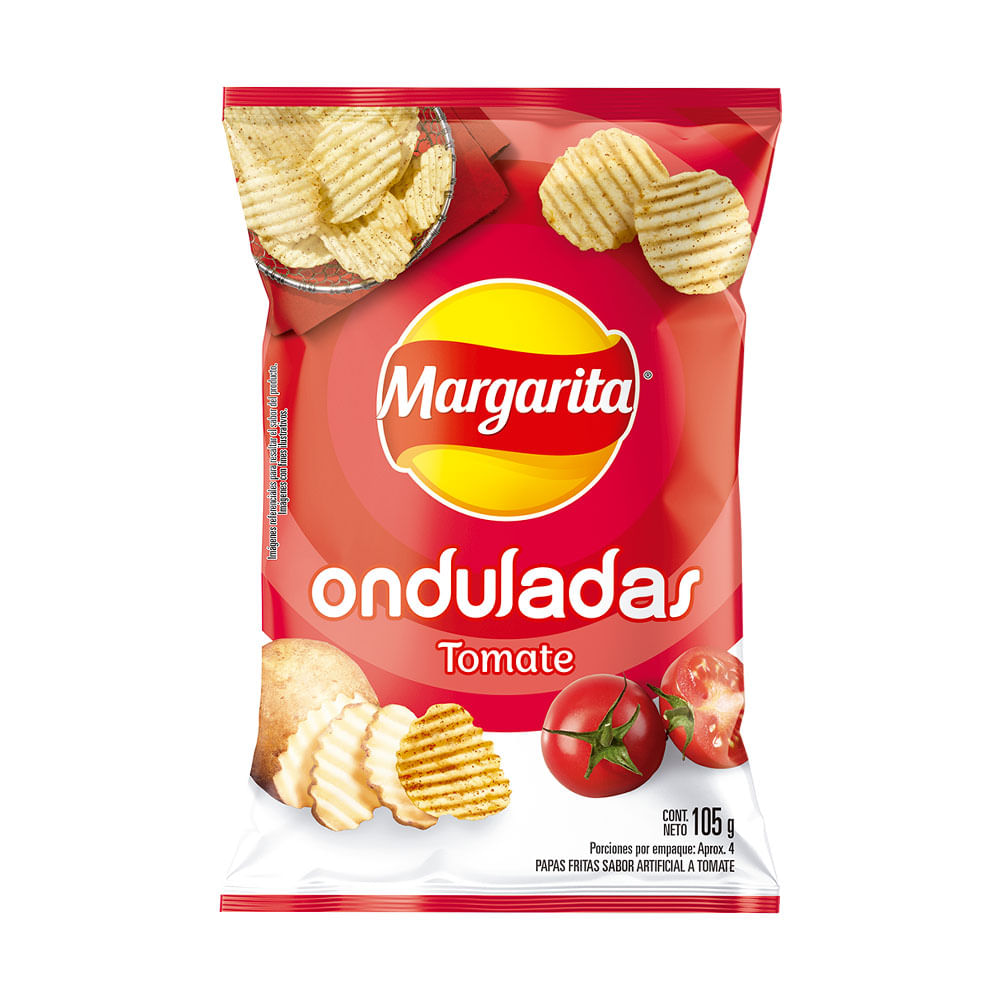 Snack Papas Onduladas Tomate Margarita 105gr