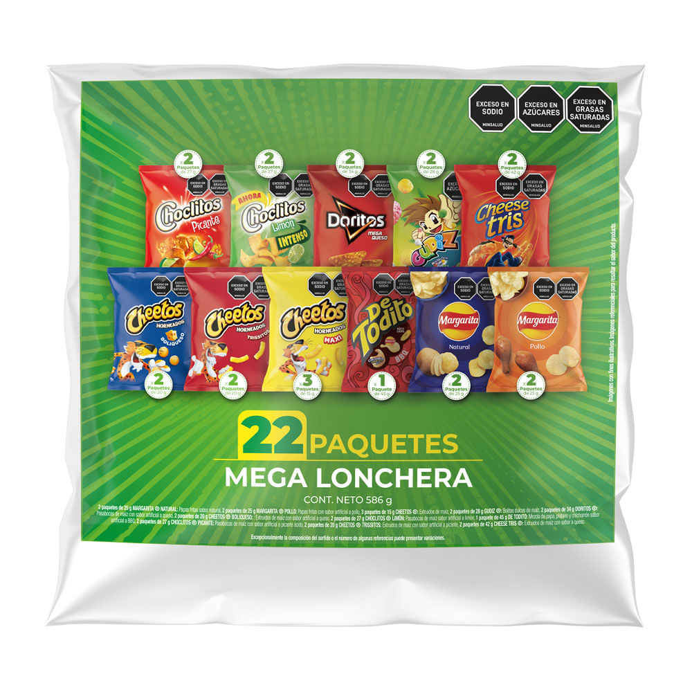 Snack Surtido Fritolay Mega Lonchera