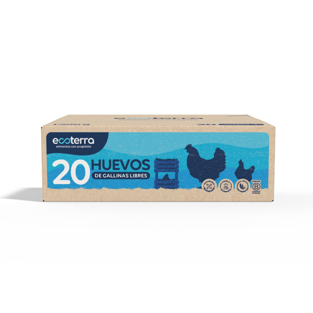 Huevos Ecoterra Gallinas Libre de Jaula 20Und
