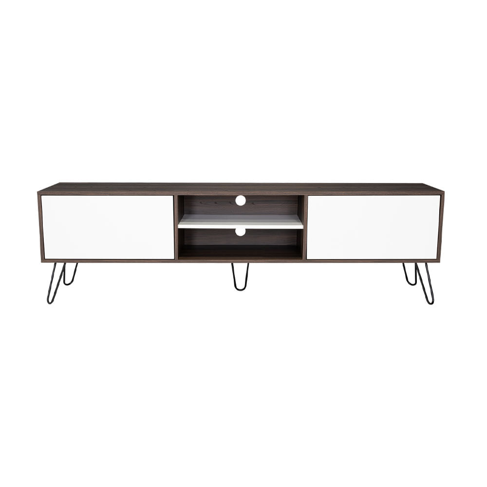 Rack para TV 80 52 X 180 Vassel RTA Habano Blanco