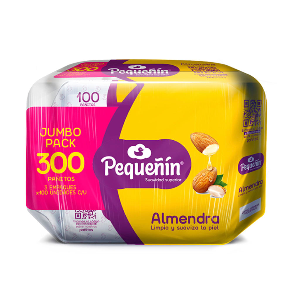 Paños humedos Pequeñin almendra x300und
