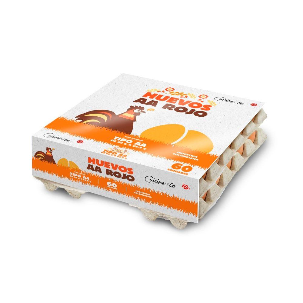 Huevos Cuisine&Co AA rojo x60und