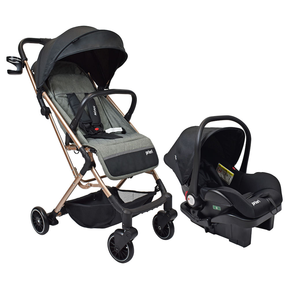 Coche Travel System Compacto Bebé Noah Negro Priori