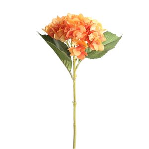 Hortensia Gio Home Tallo Dos Hojas Naranja 48 cm