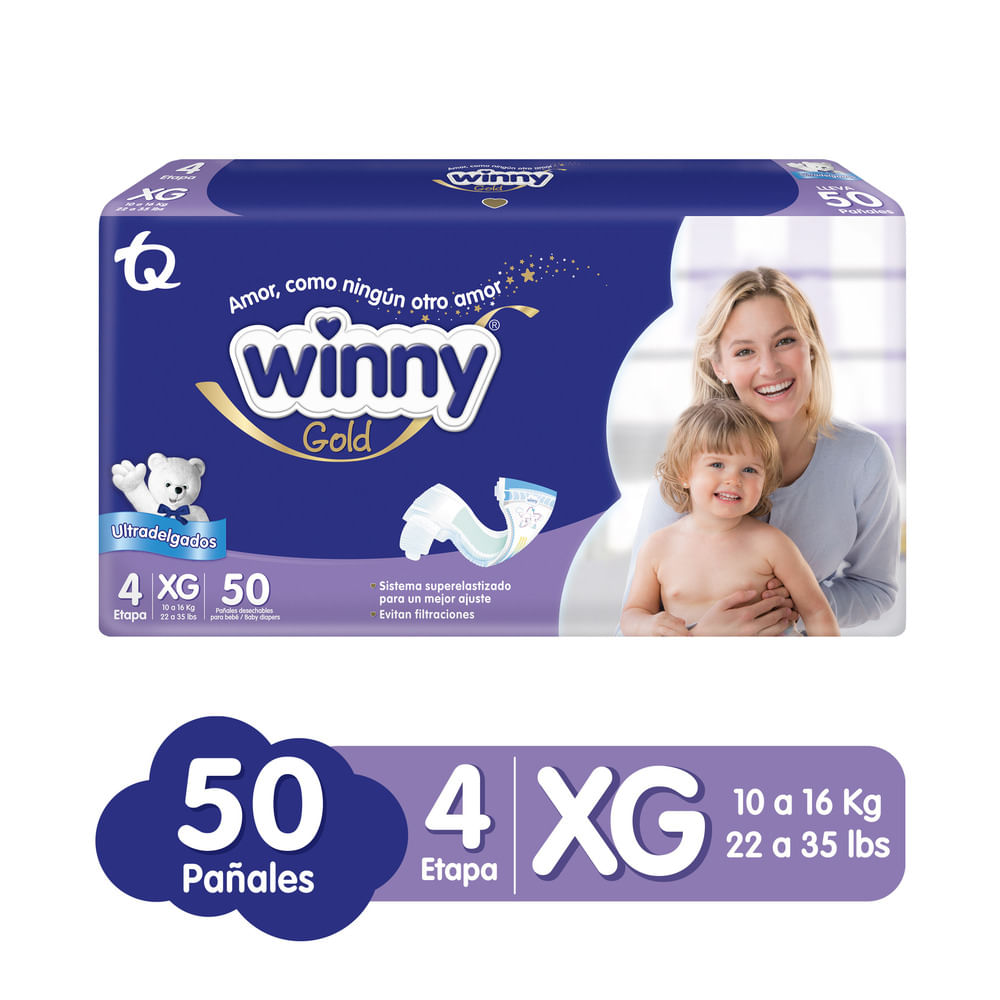 Pañales Winny Gold Etapa 4 50 un