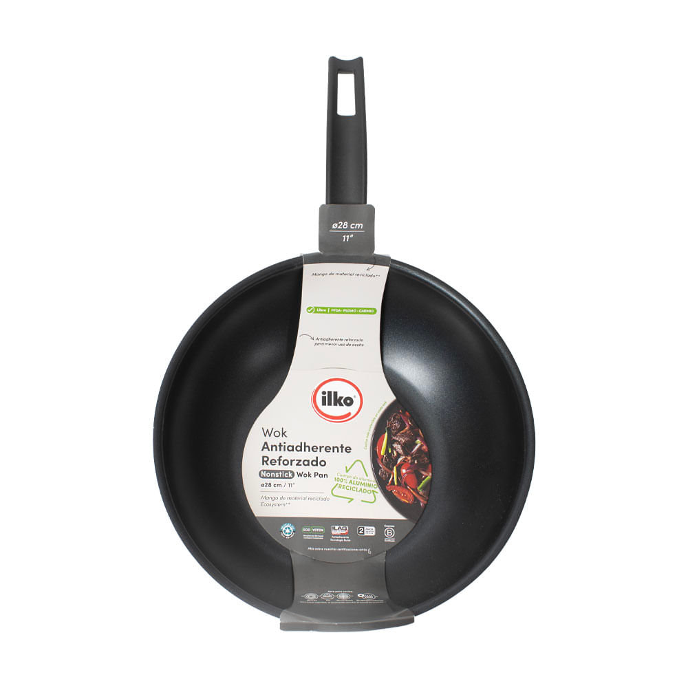 Wok Every Day Aluminio Reciclado 28 cm Ilko