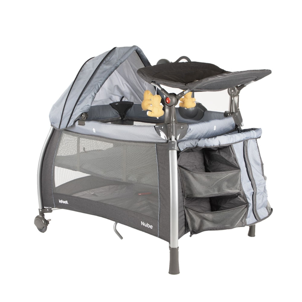 Corral Cuna Nube Nube Kdd-992Gtg Gris Infanti