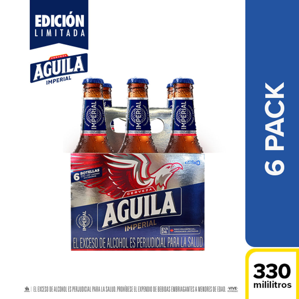 Cerveza Aguila Imperial Botella 330ml x6