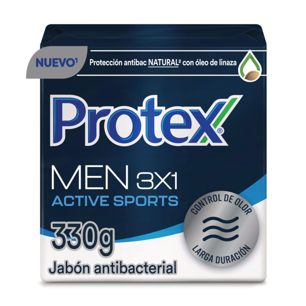 Jabón Antibacterial Protex Men Sport 110g x3 Und