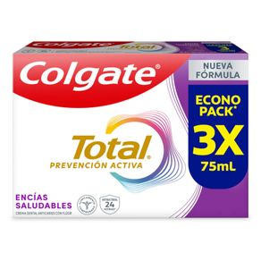 Crema Dental Colgate Total Encías Prevención Activa 3x 75ml