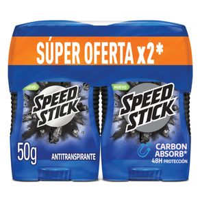 Desodorante Speed Stick carbón absorbente x2und x45g c-u