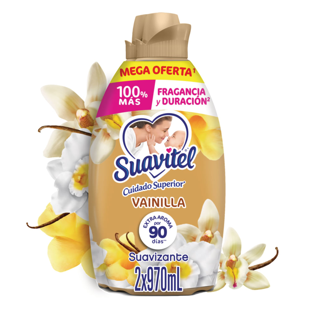 Suavizante Suavitel Cuidado Superior Vainilla 970 ml x2 Und
