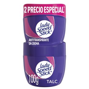 Desodorante Mujer Lady Speed Stick Pote 24/7 Talco 100g x2 Und