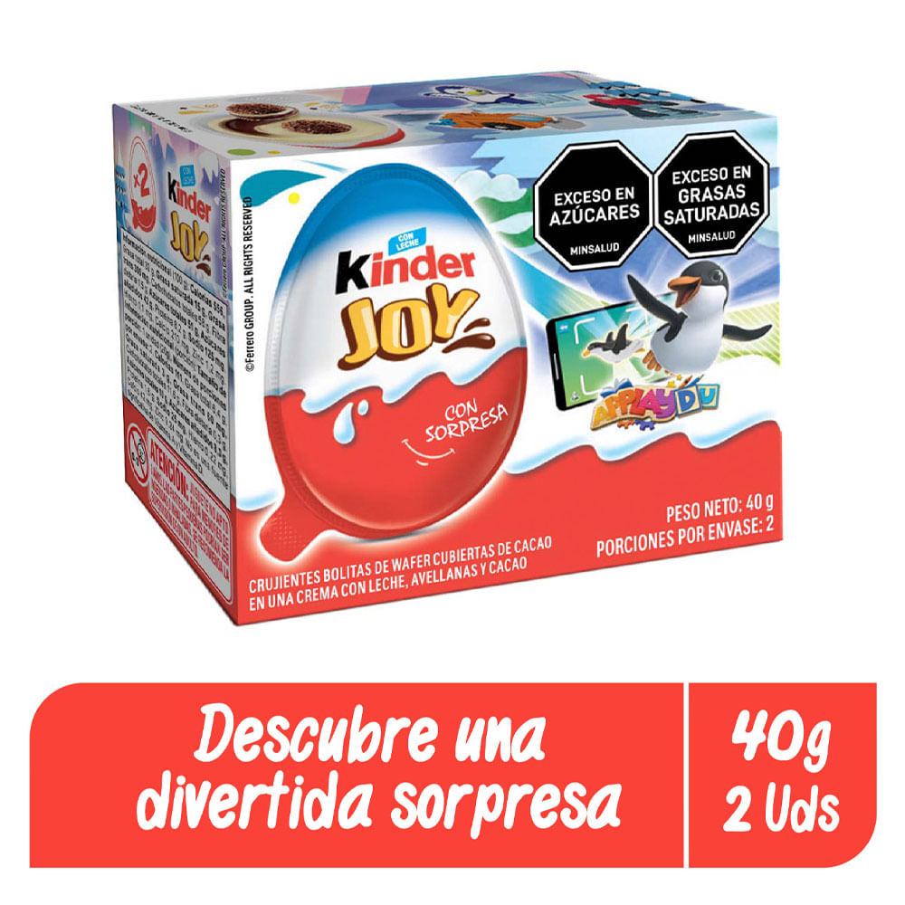 Huevo Kinder Chocolate Niño x2 Und x20grs