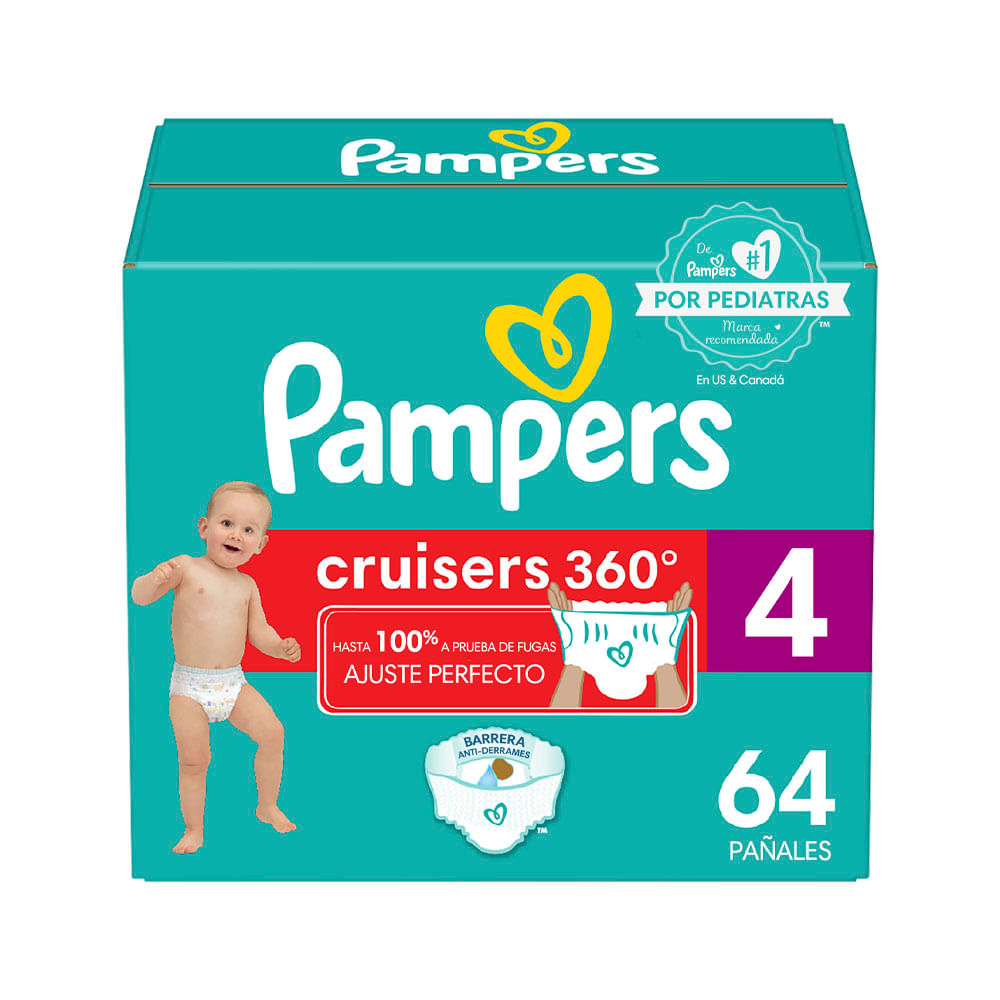 Pañales Pampers pants cruisers 360 talla 4 x64und