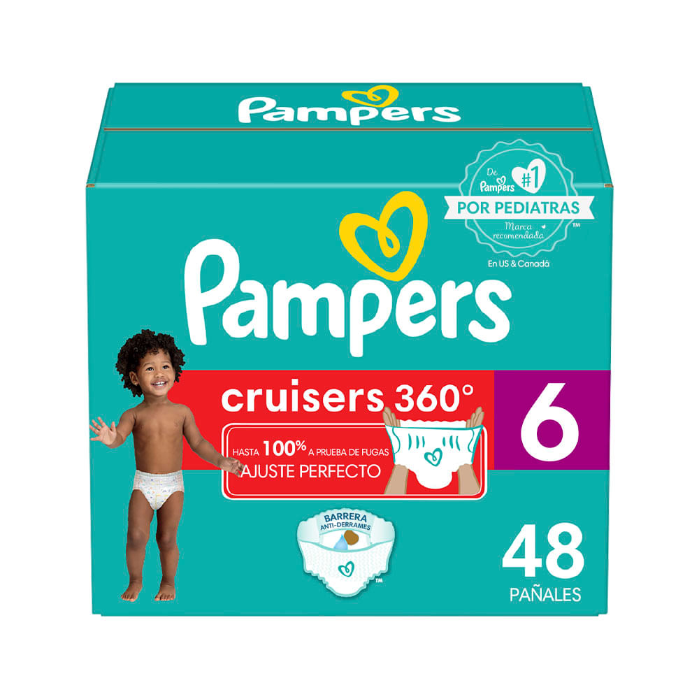 Pañales Pampers pants cruisers 360 talla 6 x48und