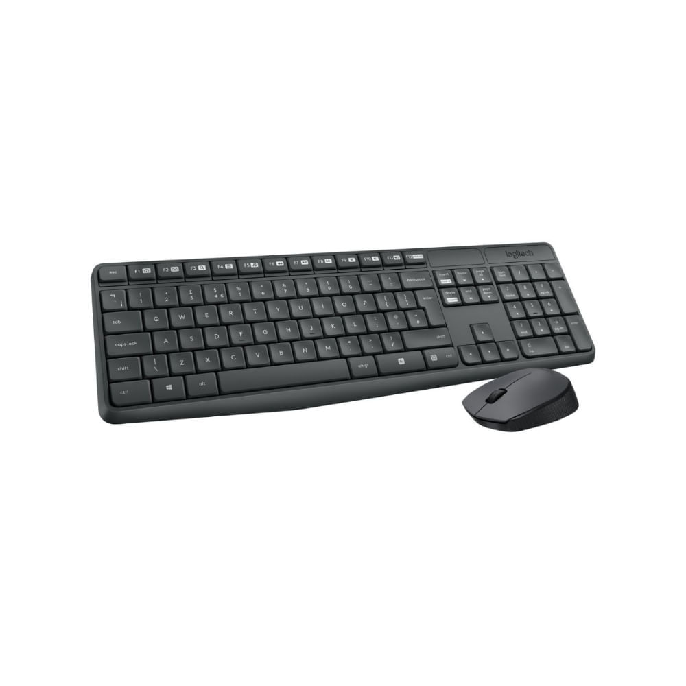 Combo teclado  Logitech + Mouse MK235 Inalámbrico GRIS